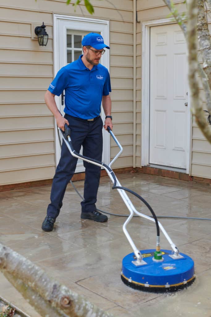 pressure washing damage concrete True Clean Power Wash & Seal Charlotte, NC Paver Cleaning